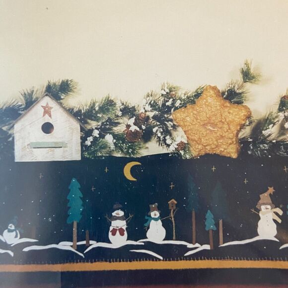 Backyard Friends 144 Pattern Winter Mantel Scarf Winter Vintage Rustic Country - Picture 1 of 7